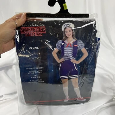 Nuevo Stranger Things Robin Adulto S/M Juego de Disfraz de 3 Piezas Nuevo en Paquete Foto 1 de 4