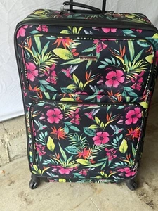 Nuevo Maleta blanda giratoria para equipaje de ocio floral 28" expandible ligera - Imagen 1 de 7