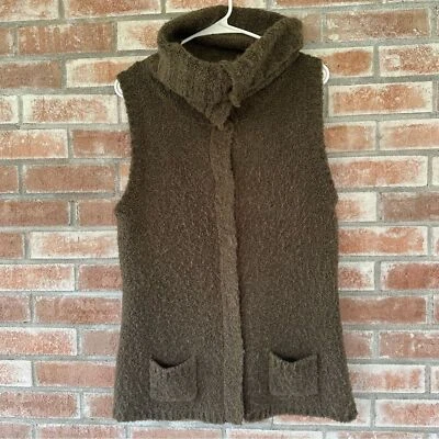 Chaleco suéter Sundance cuello embudo a presión para mujer marrón medio Foto 1 de 4