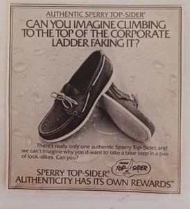 Vintage 1978 Sperry Top Sider 1/4 Page B&W Print Advertisement FREE SHIPPING - Picture 1 of 1