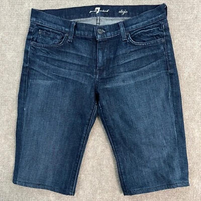 Bermudas de mezclilla 7 For All Mankind Dojo lavado oscuro para mujer talla 28 Foto 1 de 4