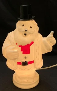 VINTAGE! HARETT-GILMAR CO. PLASTIC KING SANTA BANK LITE - RARE WHITE COLOR! - Picture 1 of 11