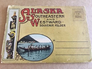 Souvenir Postcard Folder Booklet Alaska Southeastern and Westward AK - Picture 1 of 11