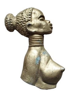 Afrikanische Frau Figur Wandbild Antik Alt Erotik Akt Kopf Relief 0,6 kg - Bild 1 von 4