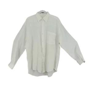 Madeleine Finn Herren Hemd Leinen Oxford Sport Weiß Medium Off White - Bild 1 von 5