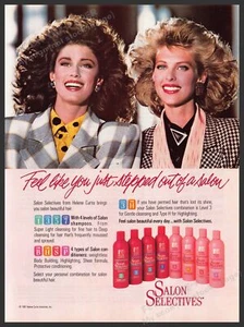 Salon Selectives 1980s Magazine Print Advertisement Ad 1988 Big Hair! - Picture 1 of 1