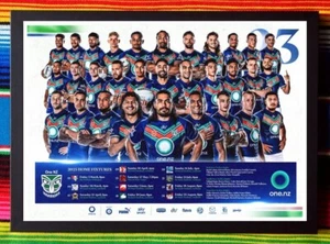Framed 2023 NEW ZEALAND WARRIORS NRL Poster - 84cm x 59.5cm x 3cm - Picture 1 of 4