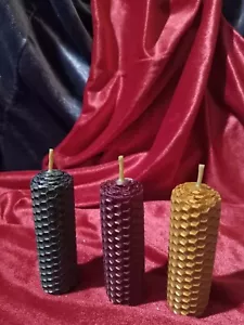 A set of beeswax. 3 ritual candles for the magical purification of the genus - Picture 1 of 10