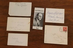 ESCASO LOTE ORIGINAL DE 16 AUTÓGRAFOS ESCRITORES ANTIGUOS VINTAGE ALGUNOS CON SOBRES - Imagen 1 de 6