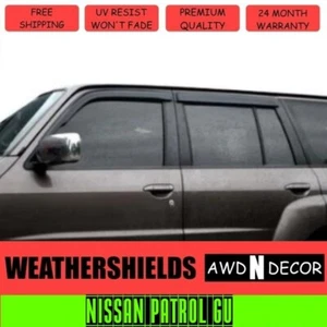 Luxury Weather Shields Weathershields for Nissan Patrol GU Y61 1998-2016 - Foto 1 di 4