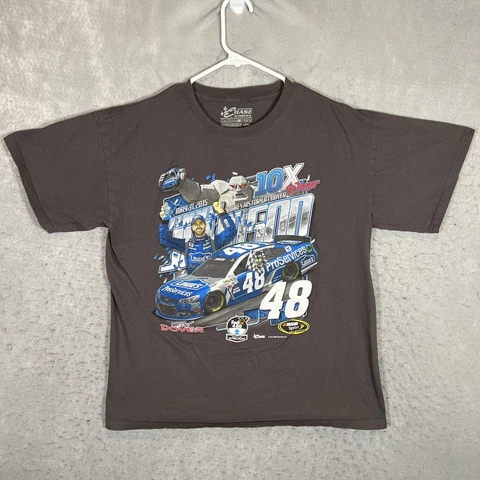 A1 Chase Authentics Jimmie Johnson Nascar Racing T Shirt Adult Large Gray Mens Cover