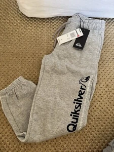 Quicksilver Gray New With Tags Joggers. Drawstring And Quicksilver Logo. Size 7x - Picture 1 of 5
