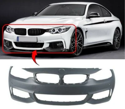 Fits BMW 4 Series F32 Coupe M-Sport 2014-2020 Front Bumper Primed With PDC Holes - Image 1 of 4