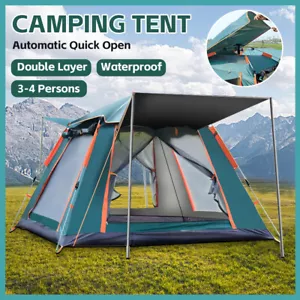 Auto Instant Pop Up Tent Camping 4-5 Person Outdoor Shelter Hiking Fishing Shade - Picture 1 of 11