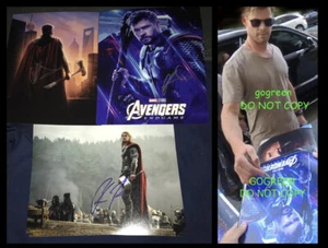 Chris Hemsworth signed 11x14 photo Avengers Endgame poster Thor sexy comic hody - Picture 1 of 7