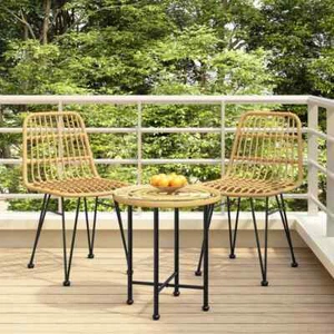 2 set Dining Chair Rattan Garden Outdoor Kitchen patio chairs itzcominghome - Picture 1 of 15