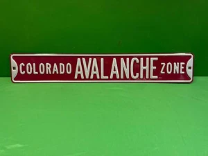 NHL Colorado Avalanche 36" x 6" Steel Embossed Street Sign - Picture 1 of 7