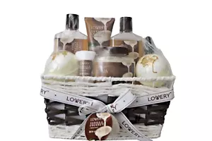 Bath & Body Gift Basket LOVERY 8 Piece Set Vanilla Coconut Birthday Anniversary - Picture 1 of 2