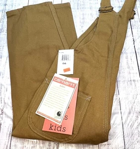 Vintage New With Tags CARHARTT Overall Bibs Double Knee Youth Kids Size 4 BU506 - Picture 1 of 14