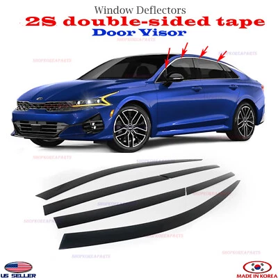 For Kia K5 2021-2025 Window Wind Deflector Door Visor Rain Sun Guard Vent ⭐6pcs⭐ - Изображение 1 из 4