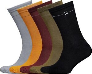 NUDUS UNDERWEAR Mens Bamboo Classic Dress Socks 5-Pair Gift Box - Very Soft, Thi