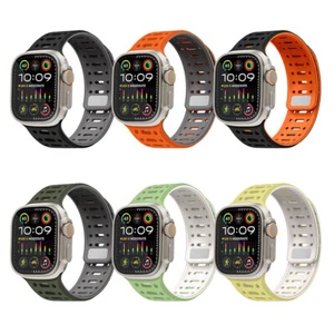 New Silicone Band Strap For Apple Watch Ultra 2 49MM Series 9 8 7 6 5 4 44/45MM - Picture 1 of 17
