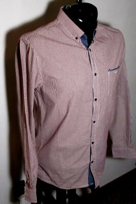 Camisa a Cuadros BRUNSWICK by Algodón Sobre Rojo Talla L Foto 1 de 4