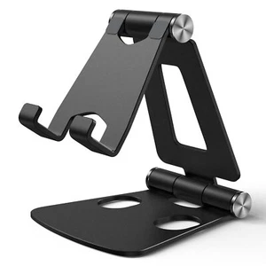 Support Téléphone Portable Tablette SupportAngle Hauteur Réglable Pliable Aluminium Main... - Photo 1/8