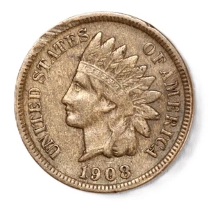 1908-S Indian Head US Better Date Cent 1C - Picture 1 of 2