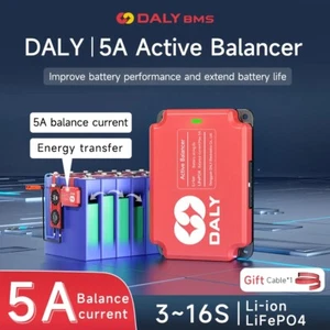 Placa ecualizadora de batería Daly BMS 5A Active Balancer 3S-16S Li-ion LiFePo4 + cable. - Imagen 1 de 23