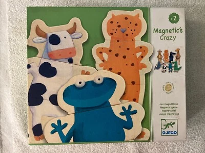 Imanes de madera Djeco Crazy Animal mezcla y combina 24 piezas abiertos completos Foto 1 de 3