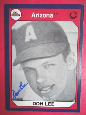 Don Lee - 1990 Collegiate Autographed Baseball card # 66 - Arizona Wildcat - P - Image 1 of 2