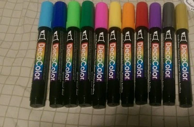 Deco Arylic Paint Markers, Set of 11 colors - 315-3T, Marvy