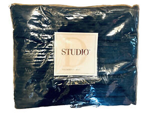 STUDIO D Dillards Navy Blue Coverlet Full/ Queen 100% Cotton Made In Portugal