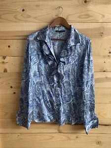 Lafayette 148 New York 100% Silk Women’s Blouse Size 14 - Picture 1 of 6