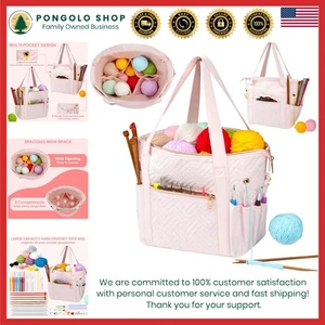 Hearth Harbor Organizer per Sacchetti all'Uncinetto - Borsa per Lavorare a Maglia Durevole, Organizzatore di Filati... - Foto 1 di 11