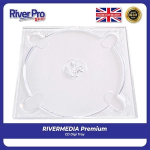 50 CD Digi Tray Clear High Quality (for Card Sleeved CDs) CD Size Flexi Tray NEW - Picture 1 of 3