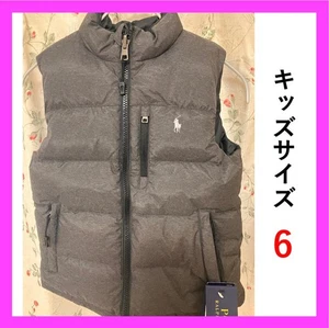 Polo Ralph Lauren Navy Reversible Down Vest 6 New Unused - Picture 1 of 7