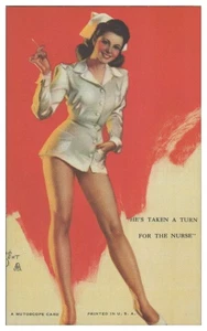XX1731/ PIN UP Tarjeta Mutoscopio Erótico Enfermera Enfermera 1948 - Imagen 1 de 2