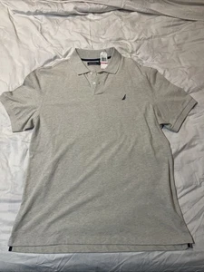 NAUTICA, Light Gray Cotton Polo Shirt Men's Size XX Large - Picture 1 of 4