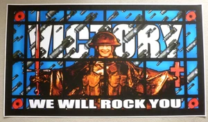 IMPRESIÓN ARTÍSTICA DE GRAN FORMATO JAMES CAUTY Victory we will rock you sin firmar - Imagen 1 de 13