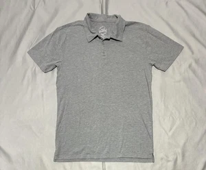 True Classic Polo Shirt Mens Medium Heather Gray Short Sleeve Cotton Blend Soft - Picture 1 of 10