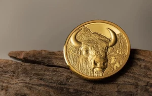 Mongolia 2025 1000 Togrog - BISON Wild Mongolia 1/10 Oz  Gold Münze - Picture 1 of 3