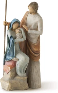Willow Tree the Holy Family, Mary Holding Jesus, and Joseph, Richly Colored and  - Picture 1 of 12