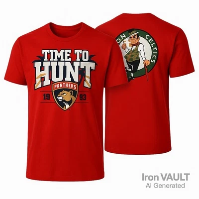 Camiseta Fanatics Misprint Florida Panthers/Boston Celtics Roja Gráfica XL Defecto Foto 1 de 4