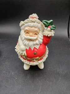 VTG. Spaghetti Santa Bank w/Bag of Toys and Holly - Picture 1 of 9