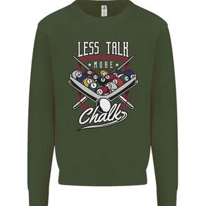 9-Ball Pool Less Talk More Chalk Funny Kids Sweatshirt Jumper - Picture 1 of 33