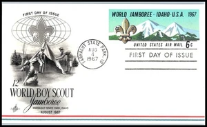 1967 Boy Scout Jamboree Airmail 6c Sc UXC7 FDC with ArtCraft cachet Farragut ID - Picture 1 of 1
