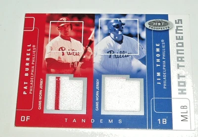 2003 Fleer Hot Prospects Tandems Silver  Pat Burrell/ Jim Thome #PB-JT   091/100 - Image 1 of 2
