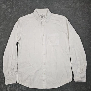 Camisa Alex Crane Para Hombre Mediana Blanca Abotonada Algodón Orgánico Manga Larga Informal - Imagen 1 de 8